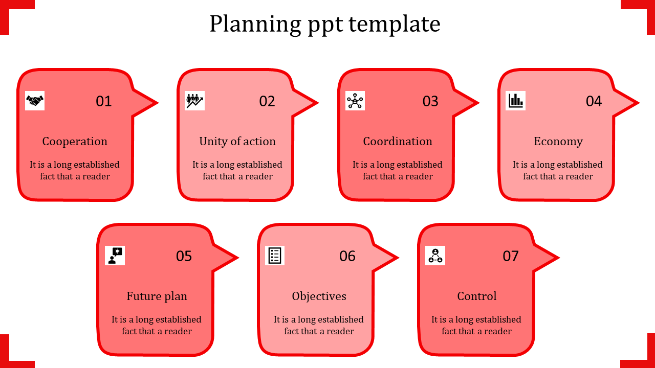 Free - Best PowerPoint Planning Template Presentation-Red Color